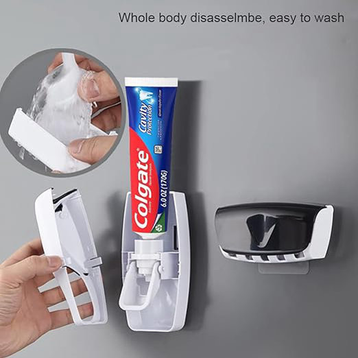 51X3v8Zmf8L._AC_SX522_.jpg Dispensador automático de cepillos de dientes para montaje en pared, exprimidor de pasta de dientes y soporte para cepillos de dientes para niños, uso familiar en el baño - Imagen 3