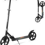 Nattork Patinete para niños de 8 a 12 años, adolescentes y adultos, altura ajustable, plegable, ruedas grandes y resistentes para un paseo suave, ligero, suspensión antigolpes para niños y niñas