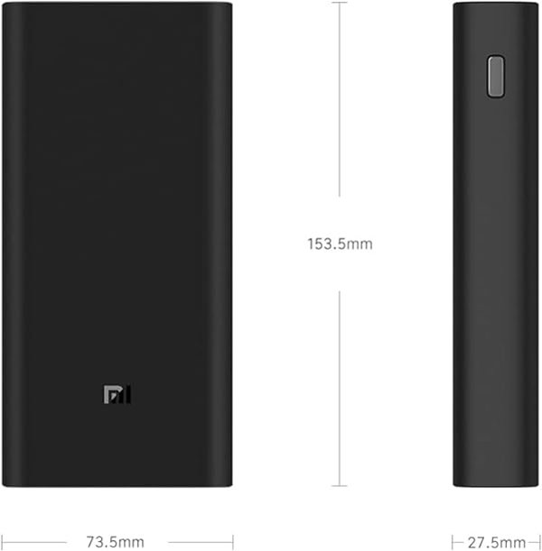 Xiaomi MI 50W Power Bank 2000, 20000mah, entrada/salida USB-C más 2 salidas USB-A, carga 3 dispositivos simultáneamente, salida de hasta 50 W, negro - Imagen 2