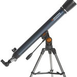 Celestron - Telescopio refractor AstroMaster 90AZ, para principiantes - Óptica de vidrio totalmente recubierta - Trípode de altura ajustable - Paquete de software de astronomía adicional - Imagen 5