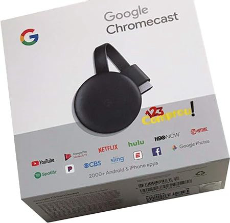 61BpDdO8-LL._AC_SX450_.jpg Google - Chromecast, dispositivo de transmisión con cable HDMI, transmite espectáculos, música, fotos y deportes de tu teléfono a tu televisor - Imagen 1