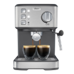 Oster Cafetera Espresso Compacta BVSTEM5502, 15 Bares de Presión, Prepara 2 Tazas, con Vaporizador y Accesorios, Acero Inoxidable - Imagen 3