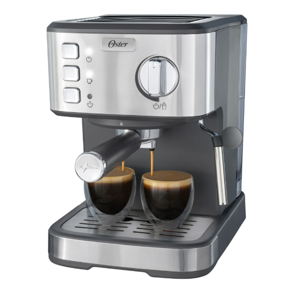 NTEzZGUwNj_3-1000x1000.png Oster Cafetera Espresso Compacta BVSTEM5502, 15 Bares de Presión, Prepara 2 Tazas, con Vaporizador y Accesorios, Acero Inoxidable - Imagen 1