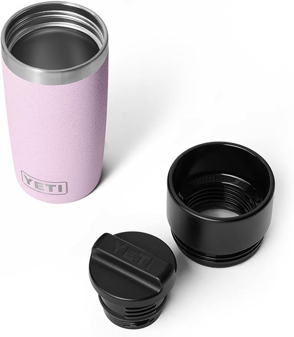 3.jpg YETI Rambler - Botella de viaje de 12 onzas, acero inoxidable, aislada al vacío con tapa a prueba de fugas, flor de cerezo - Imagen 4
