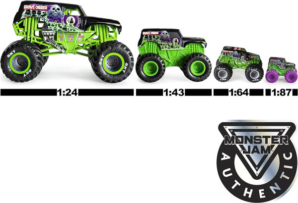Monster Jam - Camión monstruo oficial Aftershock – Aftershock Collector escala 1:24 – Llantas cromadas y neumáticos BKT para uso en todos los sets de juego, coleccionable para fanáticos y - Imagen 3