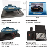 YEIBOBO ! 6 Canales Mini RC Submarine Toy (Negro) - Imagen 2