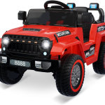 Camión para niños de 12 V, con control remoto para padres, motores gemelos de 35 W, 3 velocidades, luces LED, música y bocina, suspensión de resorte, vehículos eléctricos de juguete para niños de 3 - Imagen 7