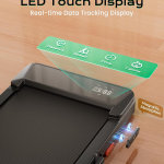 Caminadora con inclinación para oficina en casa, 2.5 HP portátil debajo del escritorio con capacidad de 265 libras, control remoto, pantalla LED - Imagen 2