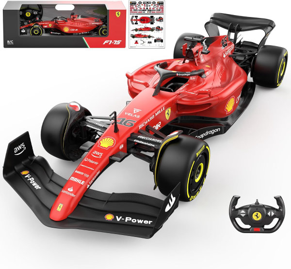 QpXgNVoF-1.jpg Auto de control remoto Ferrari F1 75 con licencia 1:12, colección F1 para niños y adultos, auto RC de 2.4 GHz para regalo (1:12 Ferrari F1 75) - Imagen 1