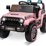 Camión para niños de 12 V, con control remoto para padres, motores gemelos de 35 W, 3 velocidades, luces LED, música y bocina, suspensión de resorte, vehículos eléctricos de juguete para niños de 3 - Imagen 2