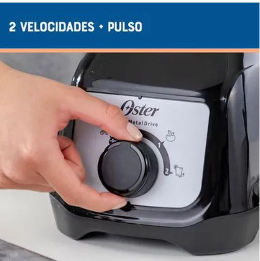Licuadora Oster con vaso de vidrio y control de perilla - Imagen 3