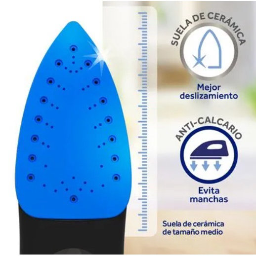 Plancha de Vapor Oster® con Cable Retráctil y Golpe de Vapor, Azul, - Imagen 4