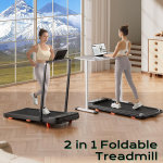 Caminadora con inclinación para oficina en casa, 2.5 HP portátil debajo del escritorio con capacidad de 265 libras, control remoto, pantalla LED - Imagen 5